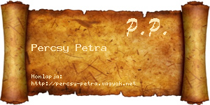 Percsy Petra névjegykártya